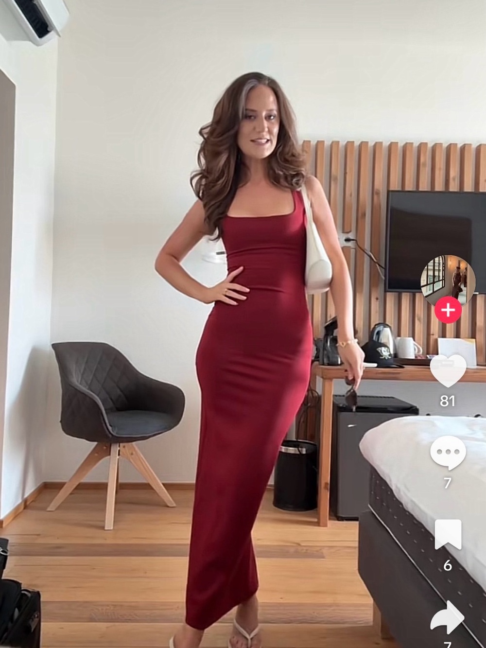 Zara Sleeveless Square-Neck Maxi Dress - Burgundy